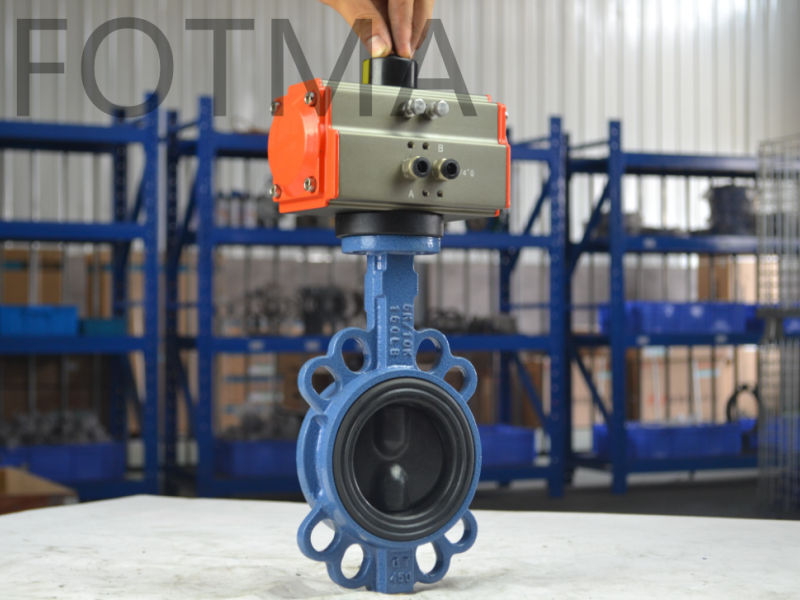 FM600-D6 Series Pneumatic Fully Fluorine-lined Butt Clamp Butterfly Valves