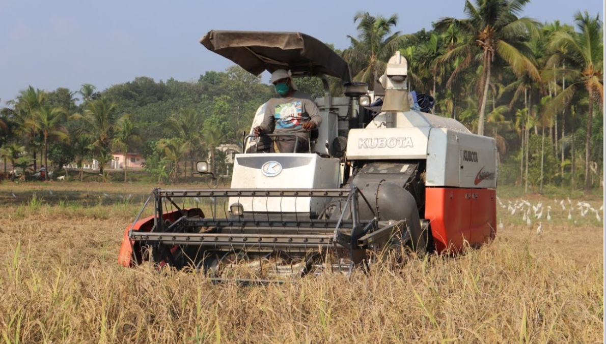 Rice Harvester Machine
